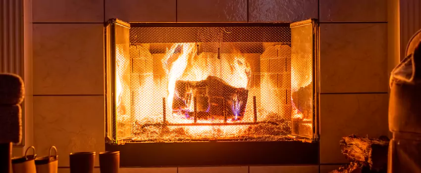 Mendota Hearth Landscape Fireplace Installation in Lowell, Massachusetts
