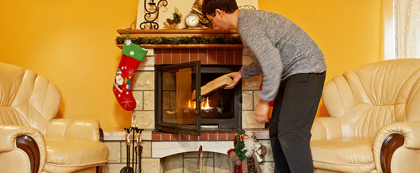 Rusted Metal Fireplace Restoration in Lowell, Massachusetts